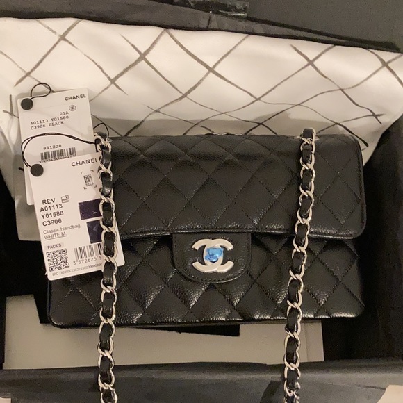 ✨SOLD ‼️BRAND NEW Chanel Classic Small Double Flap Caviar Flap Bag - Picture 5 of 17